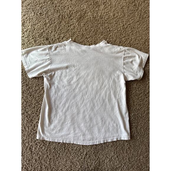 Vintage Portofino Italy USA Made Guess by Marciano Single Stitch White L T-shirt - Picture 4 of 8